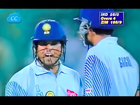 Sachin Super Angry on Henry Olonga Want to Smash Every ball  -  Never Seen Before