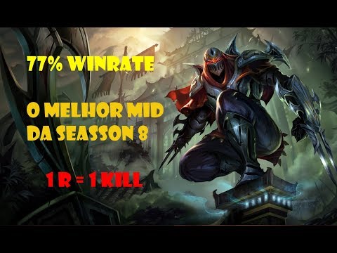 ZED - HASTAD NO MEU TIME? O MELHOR ASSASSINO DA SEASSON 8?  77%WINRATE TRIO FLEX