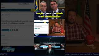 A reação da imprensa ao anúncio do vice de Flávio Bolsonaro