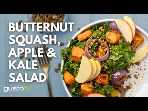 Simple and Delicious Butternut Squash, Apple And Kale Salad