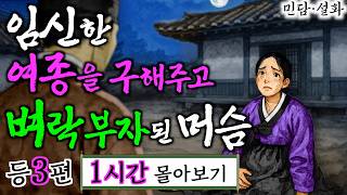 여우야담 몰아보기 '쫓겨난 여종을 구해주고 벼락부자된 머슴'등 3편 1시간. | 야담·민담·전설·설화·옛날이야기