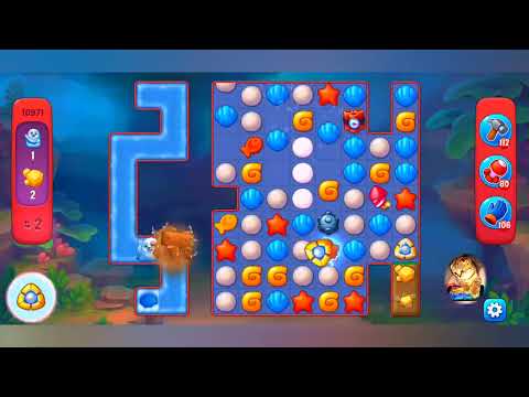 фишдом 2022  #  10971 уровень - прохождение без бустеров # Fishdom,   10971  level - no Boosters.