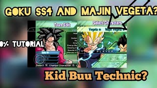 How to Get Goku Super Saiyan 4 (SS4) And Majin Vegeta|Kid Buu Technic | Dragon Ball Z Shin Budokai |