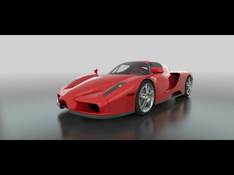Ferrari Enzo modeling in Rhinoceros - Time Lapse -