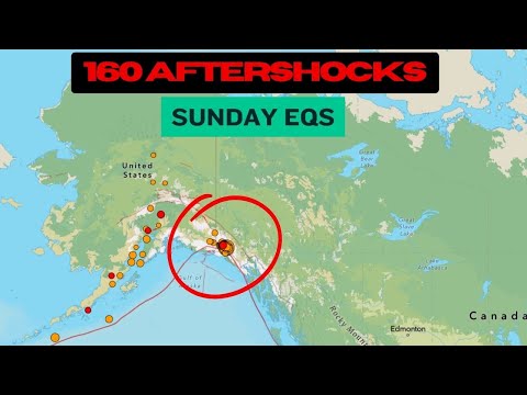 Large Amount of Aftershocks from 7.0 Alaska Earthquake. Aurora activity likely Monday Night.