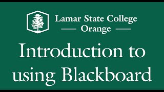 LSCO Introduction to Blackboard/Online Classes