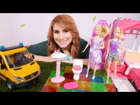 Spielspaß mit Barbie - Neues Badzimmer - Lehrreiches Video für Mädchen
