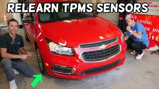 HOW TO RELEARN TPMS SENSORS SENSOR ON CHEVROLET CRUZE CHEVY SONIC