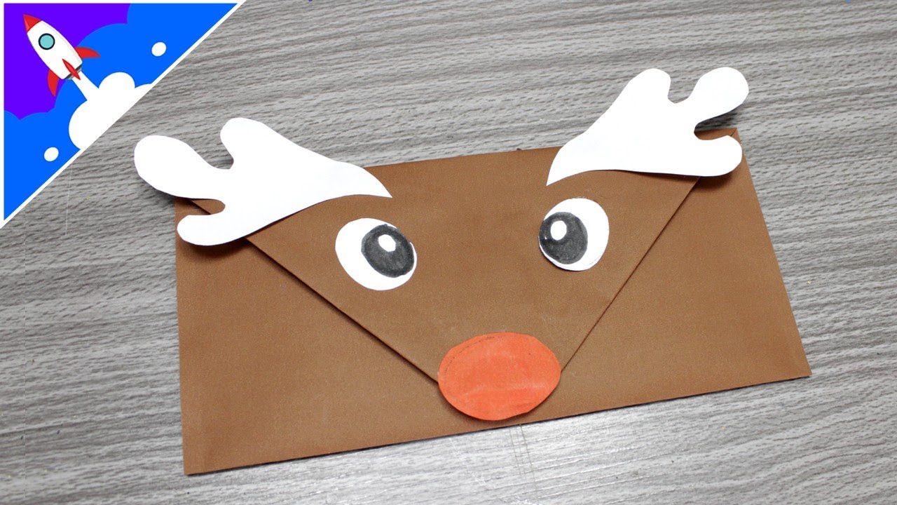 Como fazer um envelope para carta de Natal.