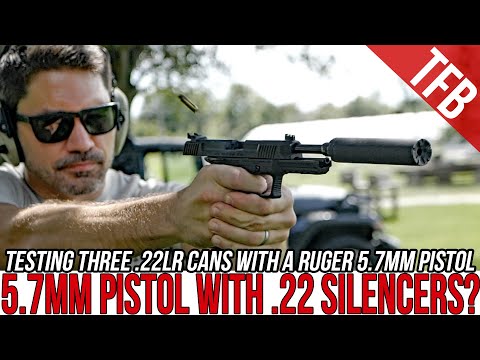 Trying .22 Silencers on a 5.7mm Pistol