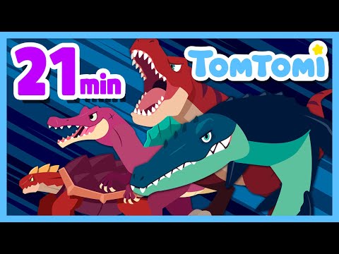[21min] 🦖BEST Dinosaur Songs Compilation 🎶 | Nursery Rhymes & Kids Songs | #TOMTOMI