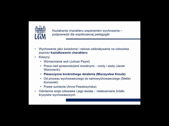 Kształcenie charakteru młodego człowieka - dr Katarzyna Pawełek