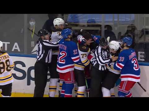New York Rangers Vs Boston Bruins Scrum