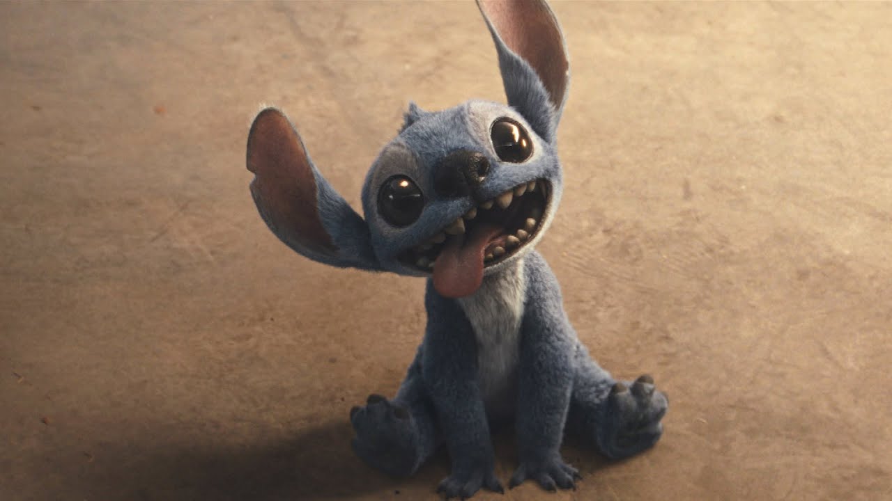 Stitch appears innocent and mischievous in the Lilo and Stitch movie trailer.