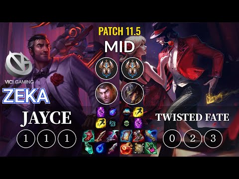 VG Zeka Jayce vs Twisted Fate Mid - KR Patch 11.5