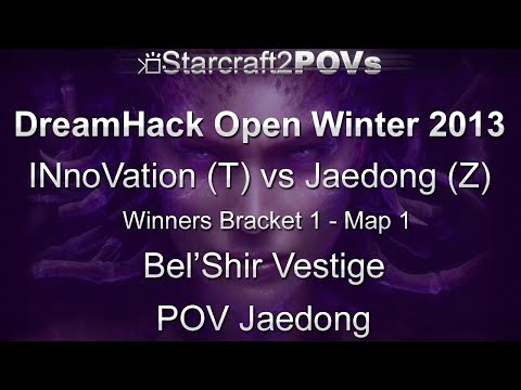 SC2 HotS - DreamHack Winter 2013 - INnoVation vs Jaedong - WBR1 - Map 1 - Bel'Shir Vestige - Jaedong