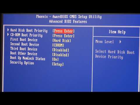 comment modifier boot bios