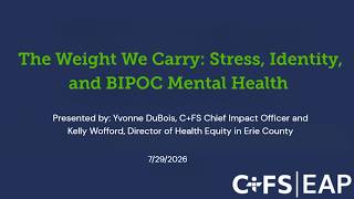 The Weight We Carry: Stress, Identity, and BIPOC Mental Health