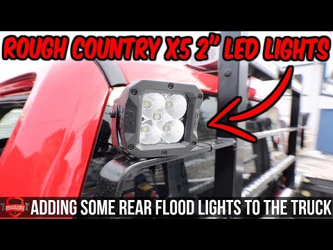 Rough Country X5 Series 2" Square Cree LED Lights | Additional Lighting For Mirrors + Backup Camera!