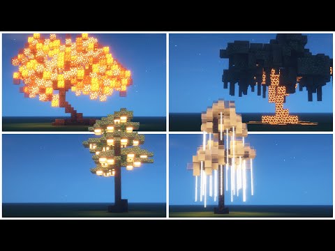 Custom Glowing Tree Designs | Minecraft Tutorial