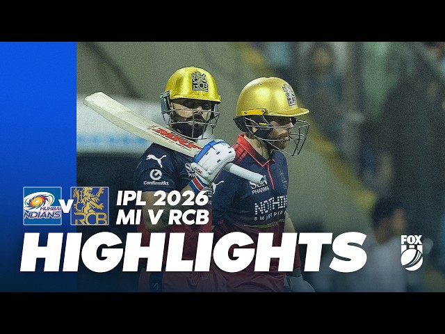 Mumbai Indians v Royal Challengers Bengaluru I Match Highlights I IPL 2026 Game 20 I Fox Cricket Mumbai Indians v Royal Challengers Bengaluru I Match Highlights I IPL 2026 Game 20 I Fox Cricket