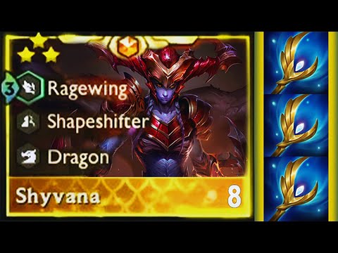 3 Star Shyvana ⭐⭐⭐ with 3x Archangel`s Staff | TFT SET 7.5 Dragonlands
