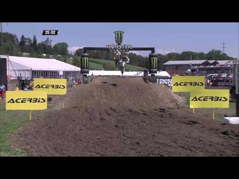 Max Anstie passes Ivo Monticelli MXGP of Switzerland presented by iXS MX2 Race 1 - motocross