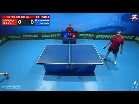 01:00 Volodymyr Maksiuta 2-3 Oleksandr Ivashkin West 7 WIN CUP 02.12.2022 | TABLE TENNIS WINCUP