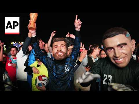 Argentina fans celebrate Messi's hat trick in World Cup win over Algeria
