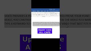 Change Text to Uppercase, Lowercase, Title case in Word