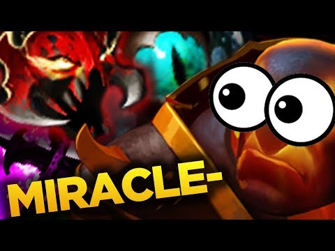 Miracle- WTF Ember Spirit Build vs Sccc Tiny + Wisp Combo Dota 2