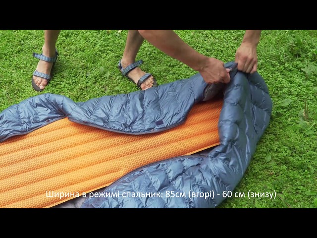 Видео о Спальник-одеяло Turbat Polonyna (Blue/Yellow)