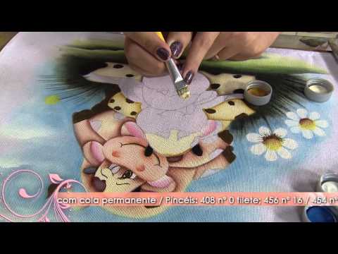 Vamos fazer uma linda pintura em um pano de copa!