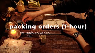 a peaceful evening, pack orders with me - one hour asmr, no mid-roll ads