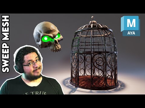 Maya Tutorial: Create a Cage in 10 min - Sweep Mesh