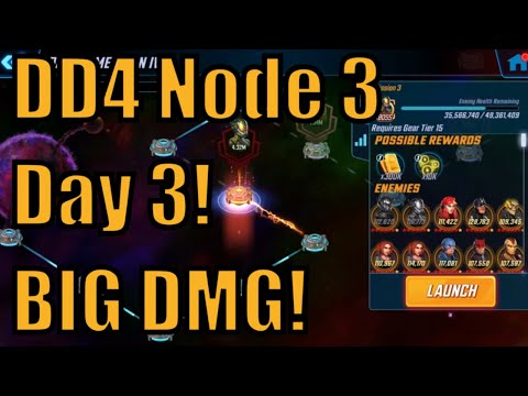 Dark Dimension 4 Node 3 Day 3 BIG DAMAGE! Marvel Strike Force