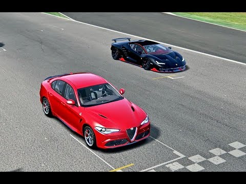 Alfa Romeo Giulia Quadrifoglio vs Lamborghini Centenario - Imola