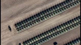 Satellite imagery shows hundreds of Russian tanks near the border with Ukraine.