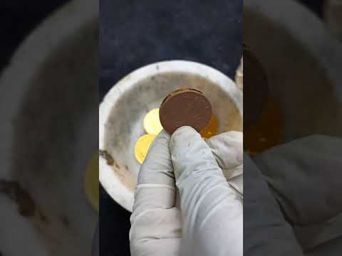 Most satisfying unwrapping golden chocolate coins | asmr unwrapping | #asmrchocolate #shorts