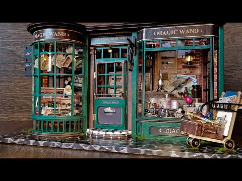 Miniature dollhouse kit Magic house - detailed step by step assembling - DIY Wand shop
