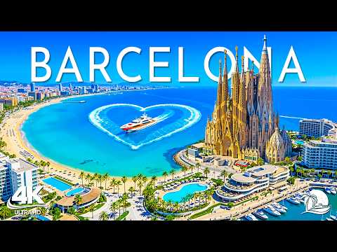 [4K] Barcelona 🇪🇸 Iconic Sagrada Família, Elegant Gaudí Design & Port Vell Marina