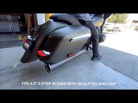 Freedom Motorcycle Exhaust Extended Slipon's replacement for stock Mufflers on the BMW R18 B Bagger