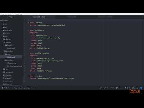 Hands On Infrastructure Automation with Ansible Writing Out Files from a Template| packtpub com
