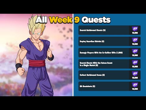 Fortnite All Week 9 Season Quests Guide (Knights of the Realm) - Chapter 4 Season 1