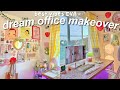 EXTREME OFFICE MAKEOVER Tour Cozy Colorful Desk Setup Organization Diy Decor