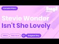 Stevie Wonder - Isn't She Lovely (Karaoke Piano)