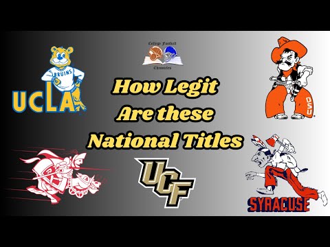 How Legit Are These National Title Claims? (Tier Ranking)