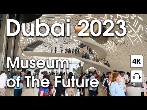 Dubai 🇦🇪 Inside the  MUSEUM OF THE FUTURE  [ 4K ] Full  Walking Tour