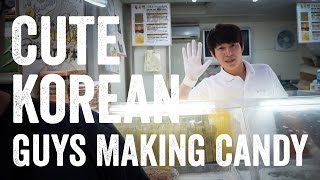 Cute Korean Guys Making Candy - KOREA TRIP VLOG 6 | Chef Julie Yoon