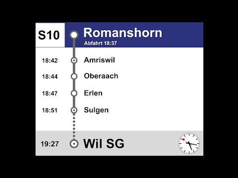THB Ansagen, S10 (Romanshorn-Wil SG) | RM GTW Railvox | Isabelle